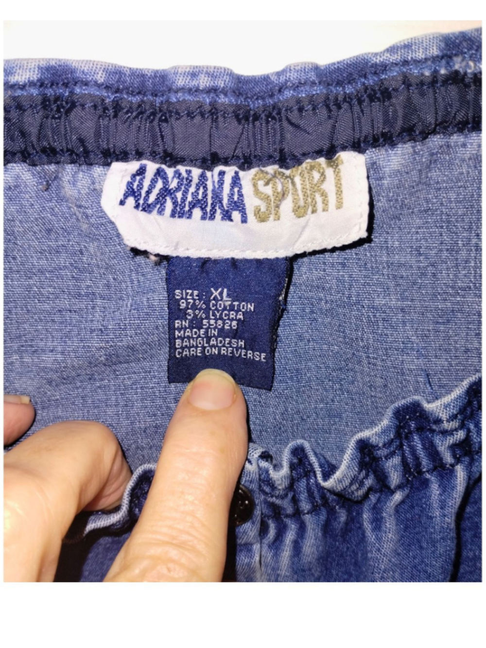 Women's Adriana Sport Blue Denim Milkmaid Mini Dress (Size XL) - Picture 6 of 6